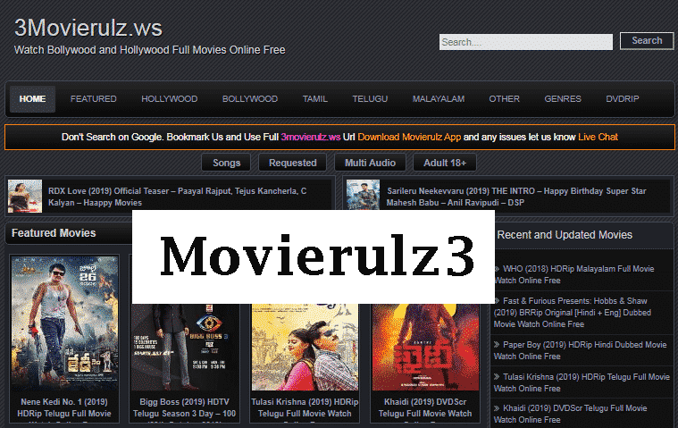 Movierulz3 2022 – Movierulz3 Hollywood & Bollywood HD movies Download Movierulz3 Tamil Movies